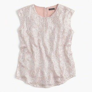 J. CREW E5010 Sequin Holiday Party Top NWT